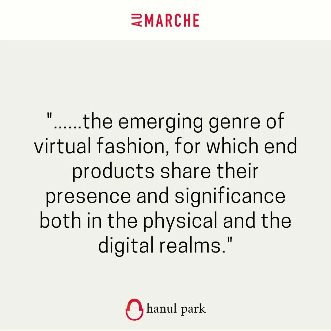 Editorial quote card about virtual fashion