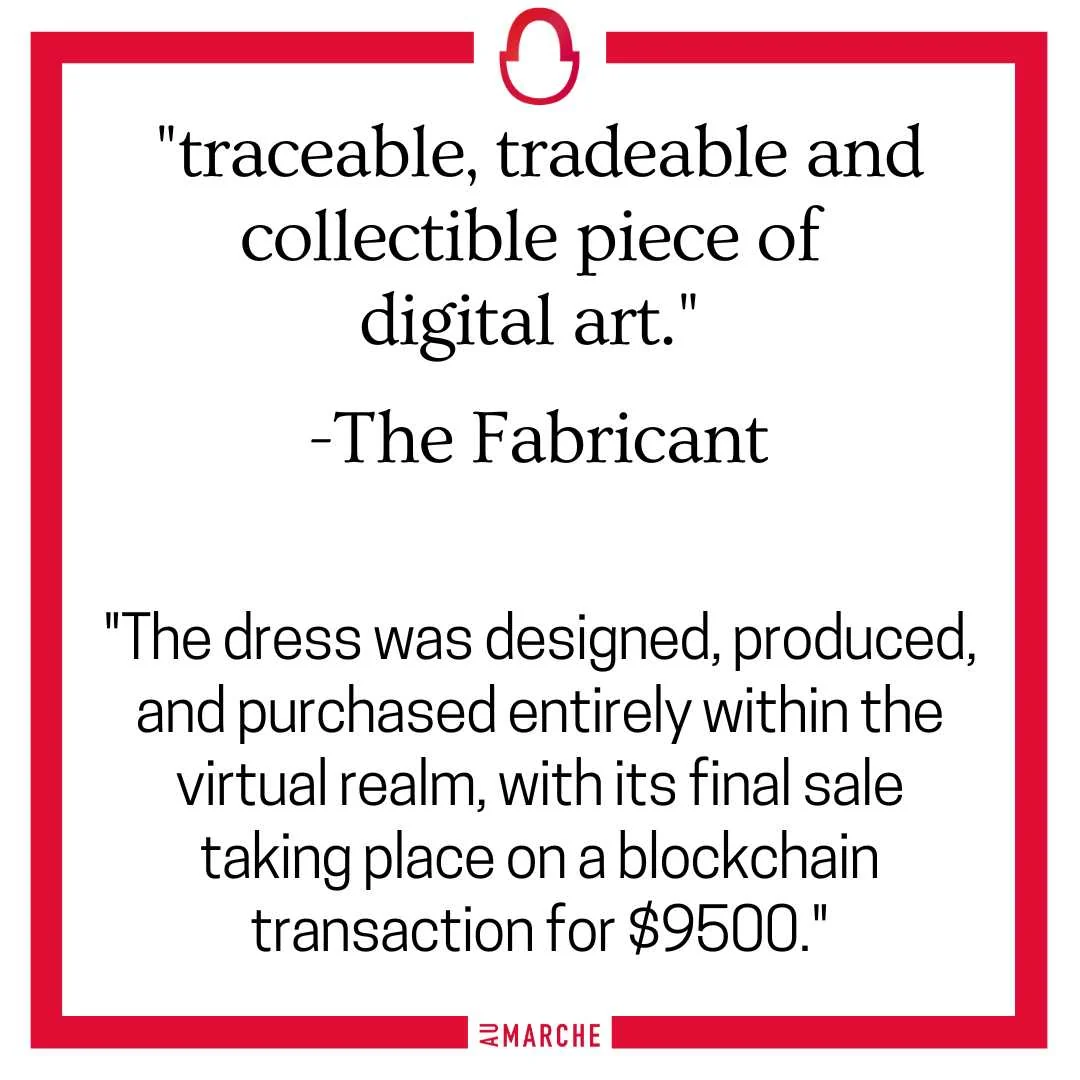 Quote card about traceable and tradeable digital art